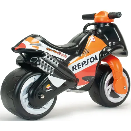 Moto Cavalcabile per Bambini Nero Arancione Licenza Repsol Racing