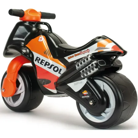 Moto Cavalcabile per Bambini Nero Arancione Licenza Repsol Racing