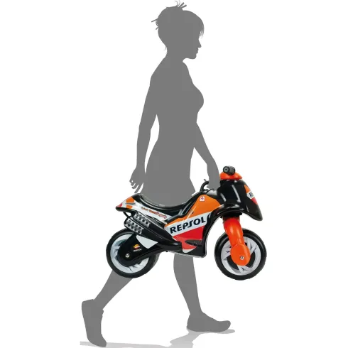 Moto Cavalcabile per Bambini Nero Arancione Licenza Repsol Racing