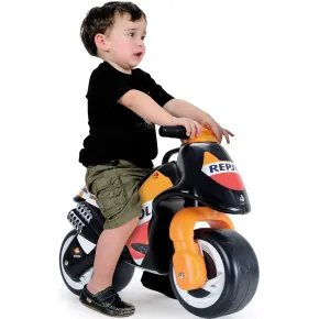 Moto Cavalcabile per Bambini Nero Arancione Licenza Repsol Racing 2