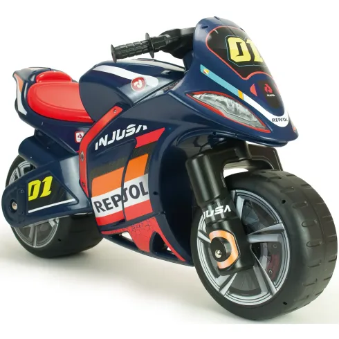 Moto Cavalcabile a Spinta Bambini XL Blu Licenza Repsol Ruote Larghe