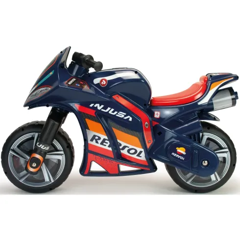 Moto Cavalcabile a Spinta Bambini XL Blu Licenza Repsol Ruote Larghe
