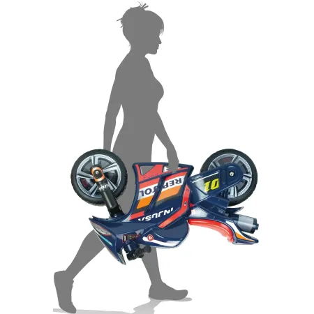 Moto Cavalcabile a Spinta Bambini XL Blu Licenza Repsol Ruote Larghe