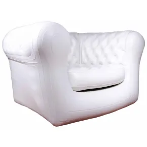 Poltrona Gonfiabile 1 Posto in PVC Bianco per Interno Esterno Valvole
