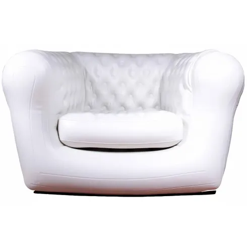 Poltrona Gonfiabile 1 Posto in PVC Bianco per Interno Esterno Valvole