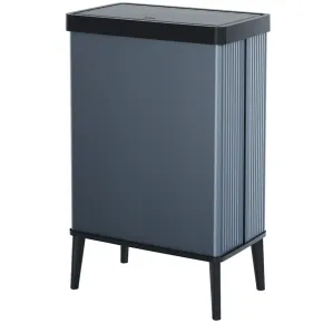 Pattumiera Keter 54L Blu Perlato Apertura Push per Cucina con Gambe