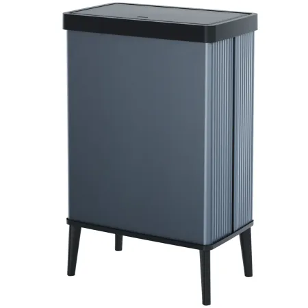 Pattumiera Keter 54L Blu Perlato Apertura Push per Cucina con Gambe