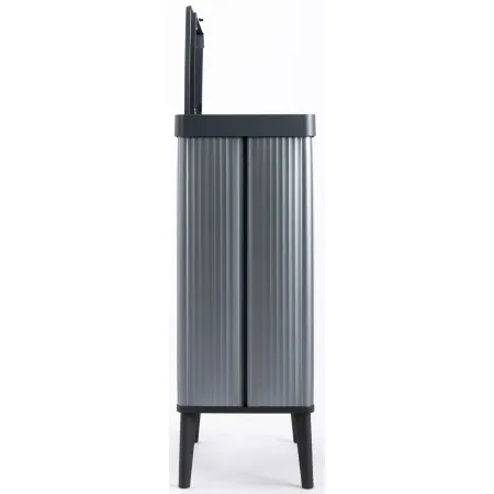Pattumiera Keter 54L Blu Perlato Apertura Push per Cucina con Gambe