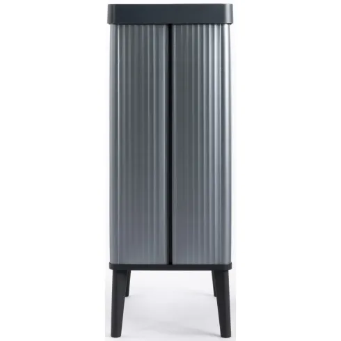 Pattumiera Keter 54L Blu Perlato Apertura Push per Cucina con Gambe