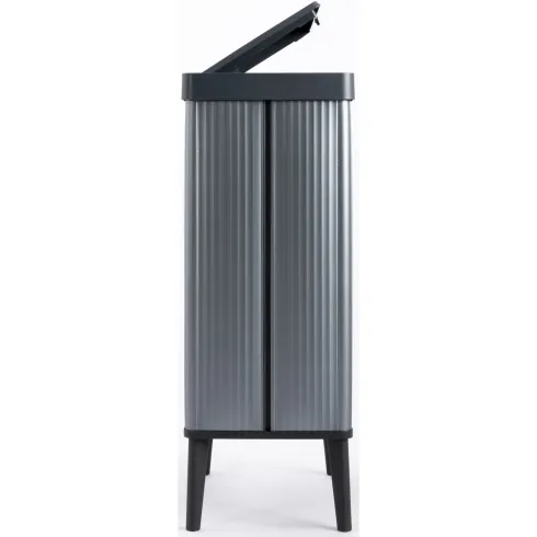 Pattumiera Keter 54L Blu Perlato Apertura Push per Cucina con Gambe