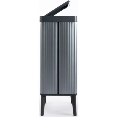Pattumiera Keter 54L Blu Perlato Apertura Push per Cucina con Gambe