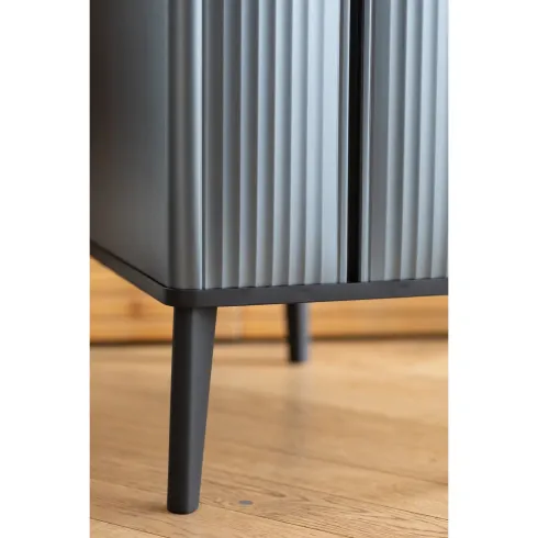 Pattumiera Keter 54L Blu Perlato Apertura Push per Cucina con Gambe