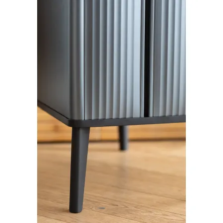 Pattumiera Keter 54L Blu Perlato Apertura Push per Cucina con Gambe