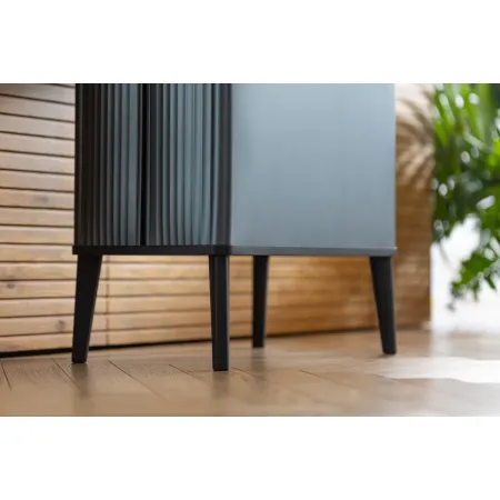 Pattumiera Keter 54L Blu Perlato Apertura Push per Cucina con Gambe