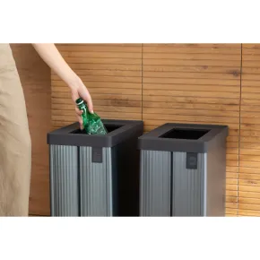 Pattumiera Keter 54L Blu Perlato Differenziata Materiale Riciclato 2