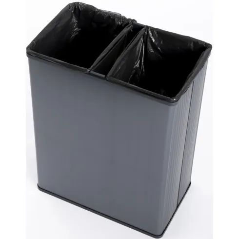 Pattumiera Keter 54L Blu Perlato Differenziata Materiale Riciclato