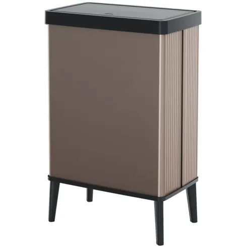 Pattumiera Keter 54L Rosa Perlato Apertura Push per Cucina con Gambe