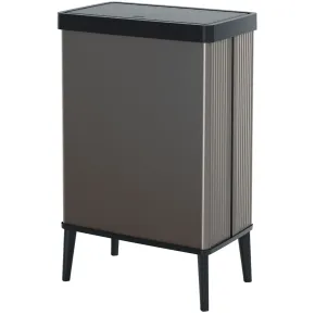Pattumiera Keter 54L Grigio Perlato Apertura Push per Cucina con Gambe