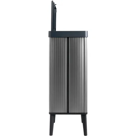 Pattumiera Keter 54L Grigio Perlato Apertura Push per Cucina con Gambe