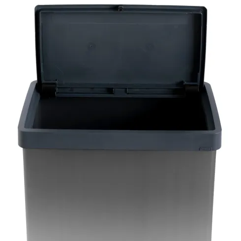 Pattumiera Keter 54L Grigio Perlato Apertura Push per Cucina con Gambe