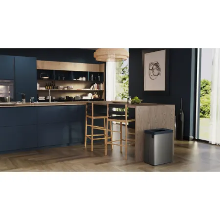 Pattumiera Keter 54L Grigio Perlato Differenziata Materiale Riciclato