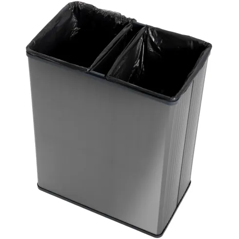 Pattumiera Keter 54L Grigio Perlato Differenziata Materiale Riciclato