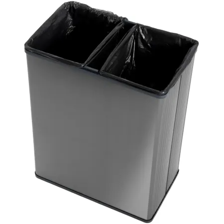 Pattumiera Keter 54L Grigio Perlato Differenziata Materiale Riciclato