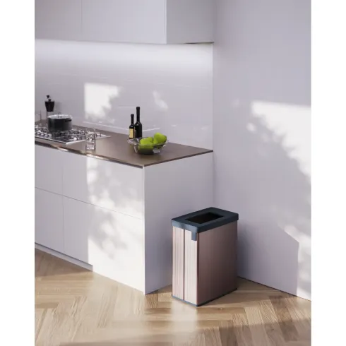 Pattumiera Keter 54L Rosa Perlato Differenziata Materiale Riciclato