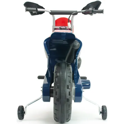 Moto Elettrica per Bambini Repsol 6V Rosso Blu Rotelle Laterali Sport