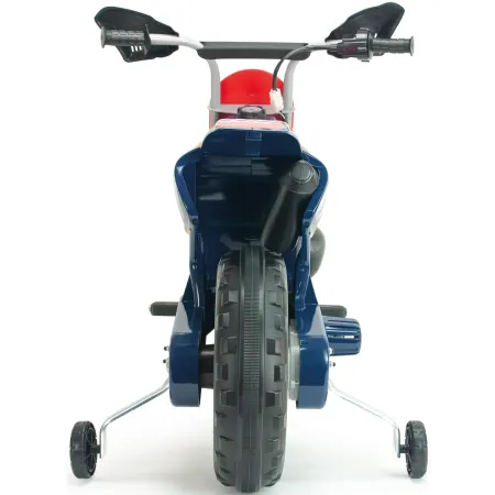 Moto Elettrica per Bambini Repsol 6V Rosso Blu Rotelle Laterali Sport