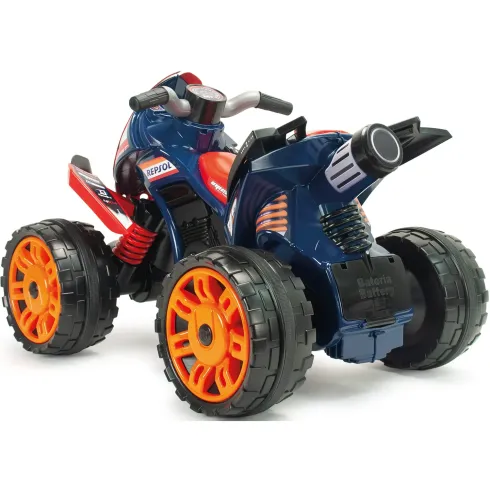 Quad Elettrico per Bambini Rosso Blu Repsol 12V Ruote Antiscivolo
