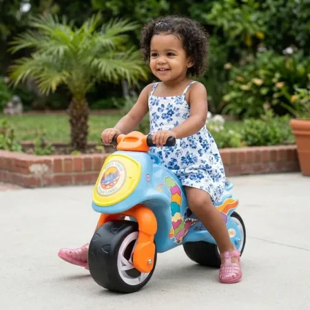 Moto Cavalcabile per Bambini Stitch Disney Celeste Giallo Ergonomico