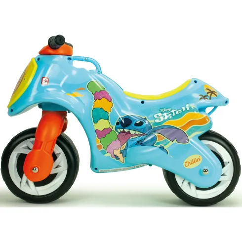Moto Cavalcabile per Bambini Stitch Disney Celeste Giallo Ergonomico