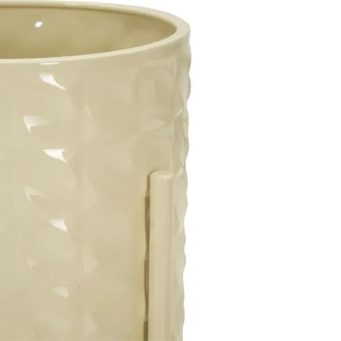 Set 3 Portavasi in Metallo Crema 36-30-24 cm da Interno Porta Piante