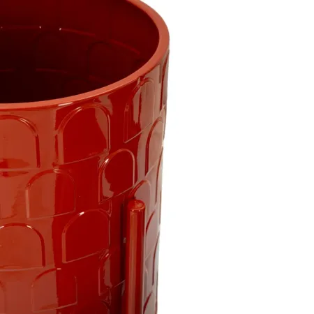 Set 3 Portavasi in Metallo Rosso 36-30-24 cm da Interno Porta Piante