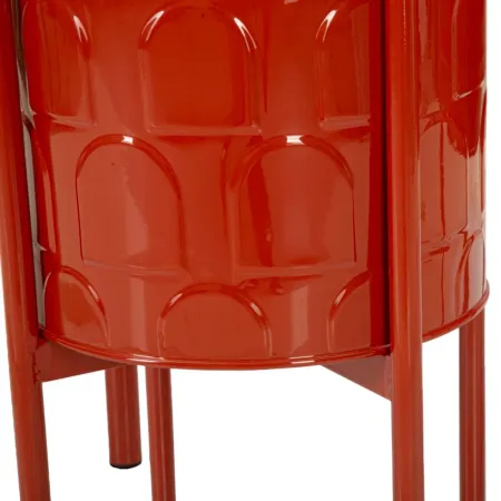 Set 3 Portavasi in Metallo Rosso 36-30-24 cm da Interno Porta Piante