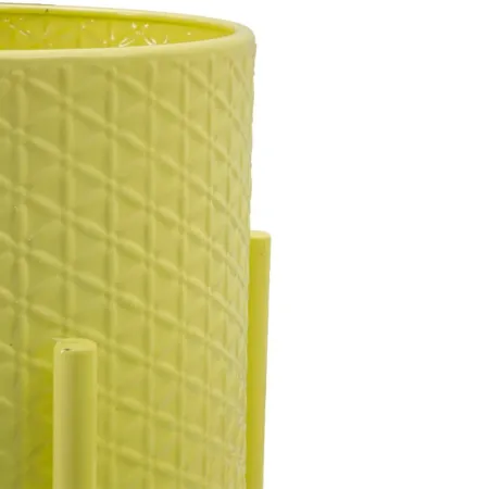 Set 3 Portavasi in Metallo Giallo 36-30-24 cm da Interno Porta Piante