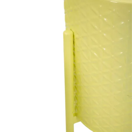 Set 3 Portavasi in Metallo Giallo 36-30-24 cm da Interno Porta Piante