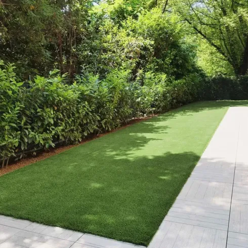 Prato Sintetico 25x1 m Antiscivolo 7 mm Verde Effetto Erba in Lattice