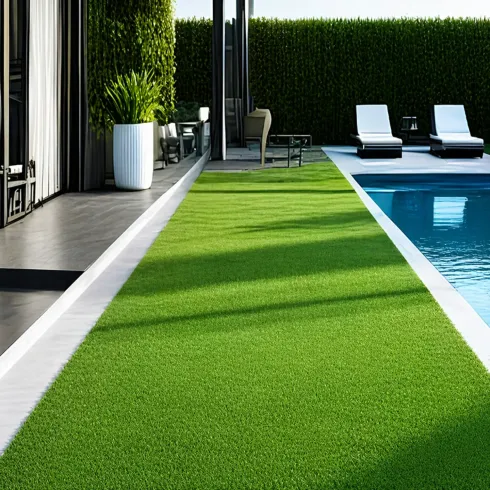 Prato Sintetico 25x1 m Antiscivolo 7 mm Verde Effetto Erba in Lattice