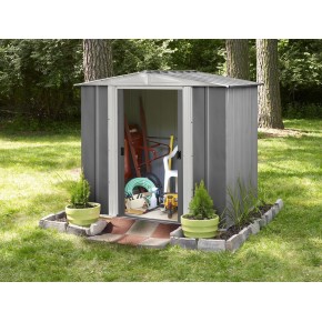 Casetta da Giardino in Lamiera Box Porta Attrezzi Armadio Ricovero per Esterno