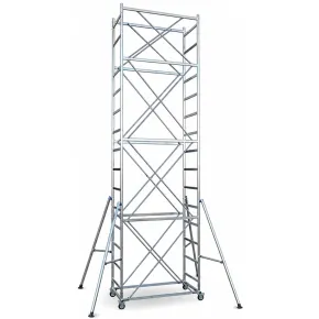 Trabattello Ponteggio Acciaio Piano Parapetto Stabilizzatori 670 cm