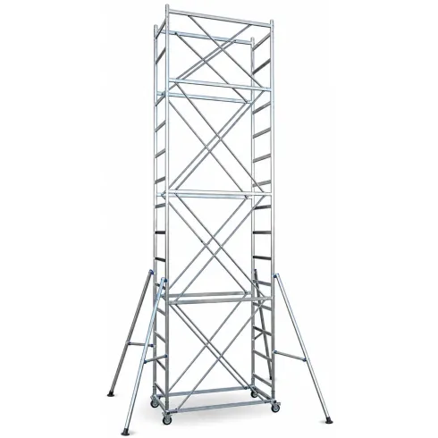 Trabattello Ponteggio Acciaio Piano Parapetto Stabilizzatori 670 cm