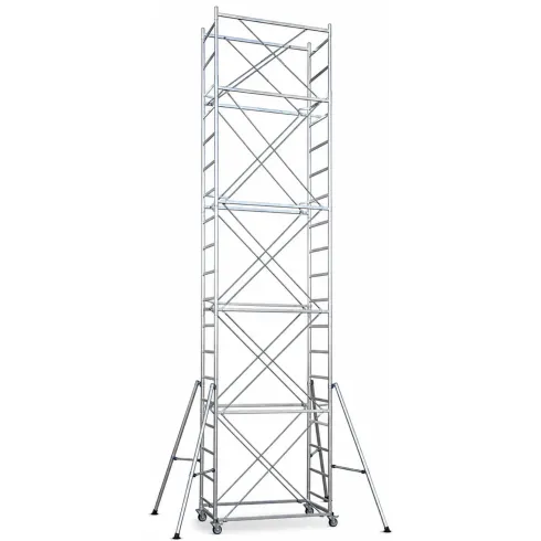 Trabattello Ponteggio Acciaio Piano Parapetto Stabilizzatori 820 cm