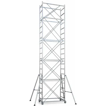 Trabattello Ponteggio Acciaio Piano Parapetto Stabilizzatori 820 cm