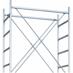 Alzata Completa per Trabattello Ponteggio in Acciaio Zincato 150 cm