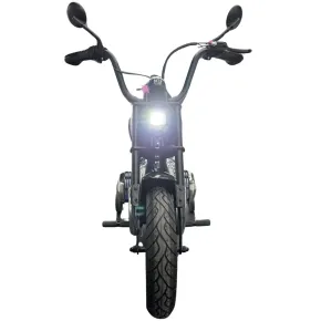 Moto Elettrica per Bambini 24V BMW R18 Nero Sedile Effetto Pelle Luci 2