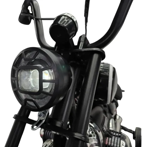 Moto Elettrica per Bambini 24V BMW R18 Nero Sedile Effetto Pelle Luci