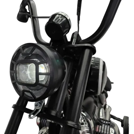 Moto Elettrica per Bambini 24V BMW R18 Nero Sedile Effetto Pelle Luci