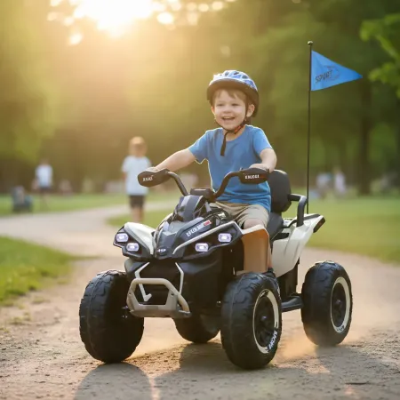 Quad Elettrico per Bambini 24V Beige ATV Safari Telecomando MP3